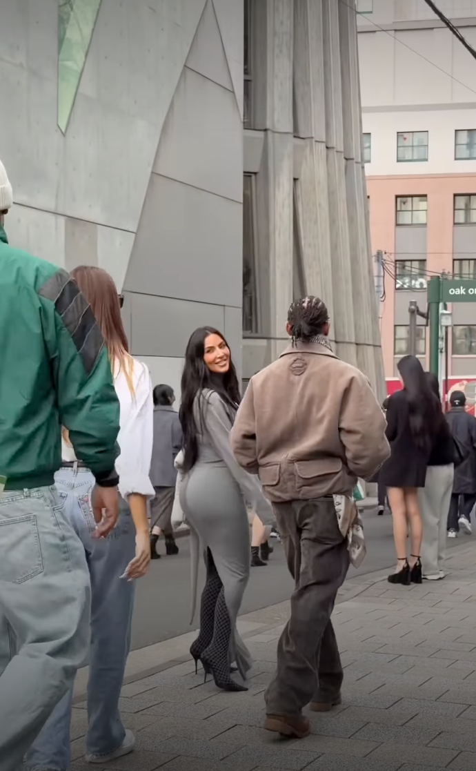 Kim Kardashian and Lewis Hamilton shopping in Tokyo.
