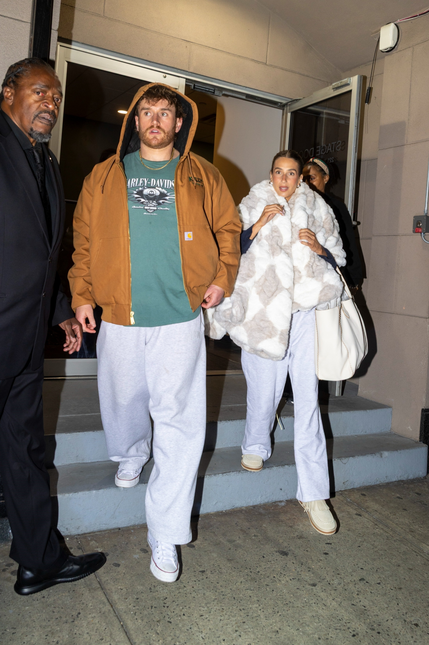 Amanda Batula and West Wilson leave the Summer House reunion taping together in NYC. Backgrid via Page Six.