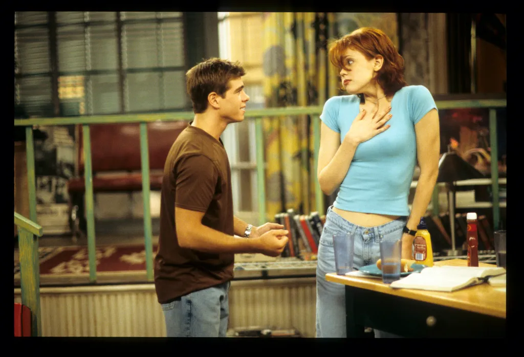 Matthew Lawrence as Jack Hunter and Maitland Ward as Rachel McGuire in a scene from "Boy Meets World."