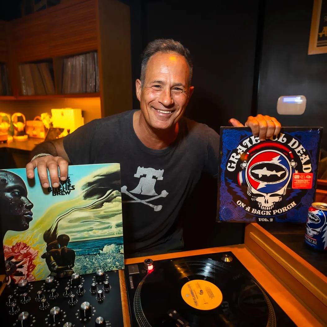 Sam Calagione at EQ Room in Austin, TX, March 2026. - Griffin Lotz for Rolling Stone