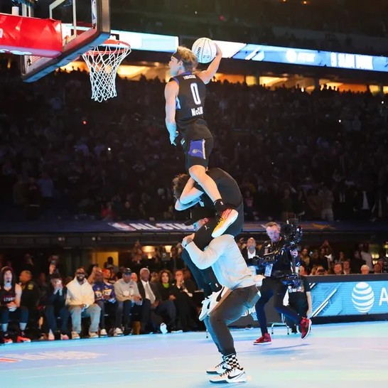 Mac McClung On The Court For The '24 All-Star Dunk Contest - Getty