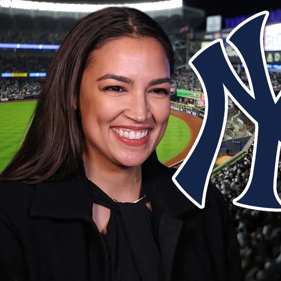 AOC at Yankees game - Getty