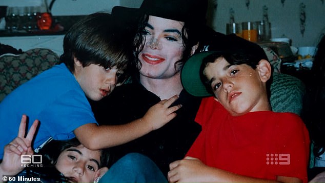 Michael Jackson with Cascio siblings Eddie, Dominic and Marie-Nicole during their childhood.