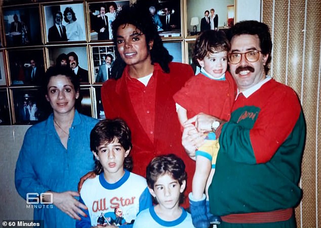 Michael Jackson with Cascio family parents Dominic Cascio Sr. and Connie in the 1980s.