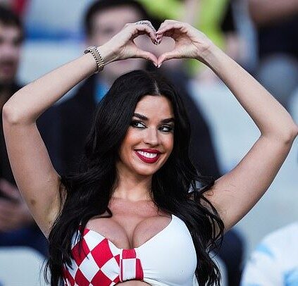 Internet sleuths identified the mystery brunette as viral World Cup fan Ivanka Knoll - Daily Mail