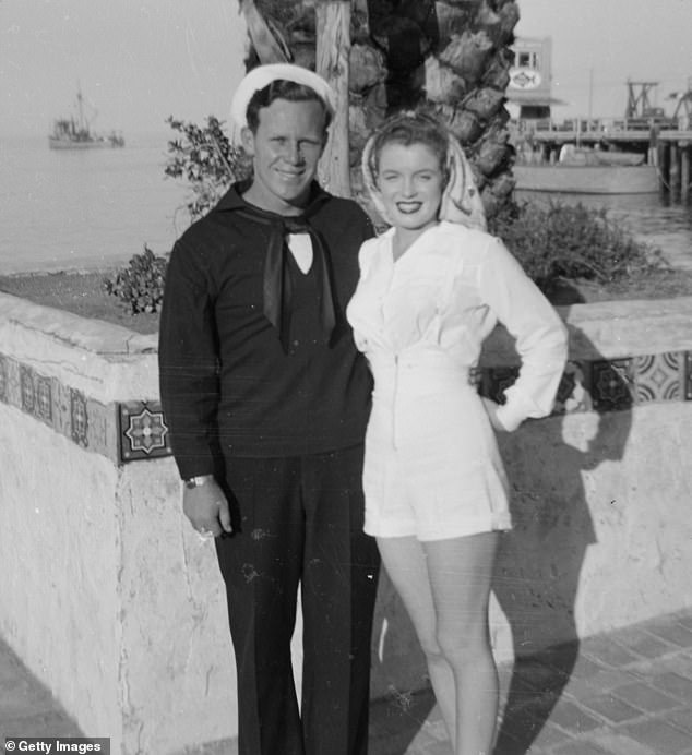 Norma Jeane with first husband Jim Dougherty