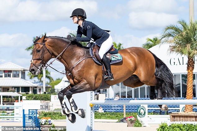 Jennifer Gates competing at the Winter Equestrian Festival in Wellington in 2020.