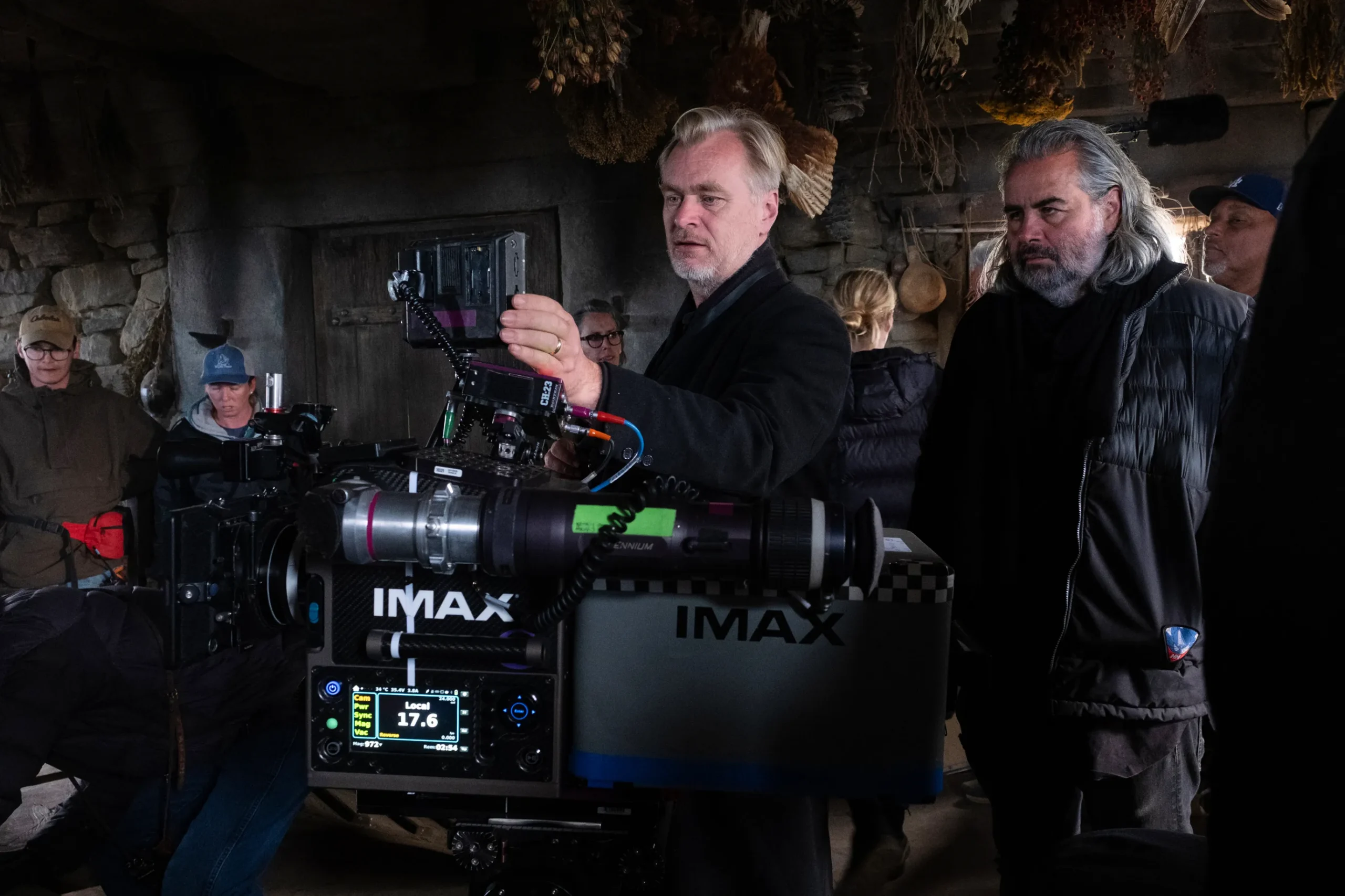 Christopher Nolan on the set of The Odyssey.