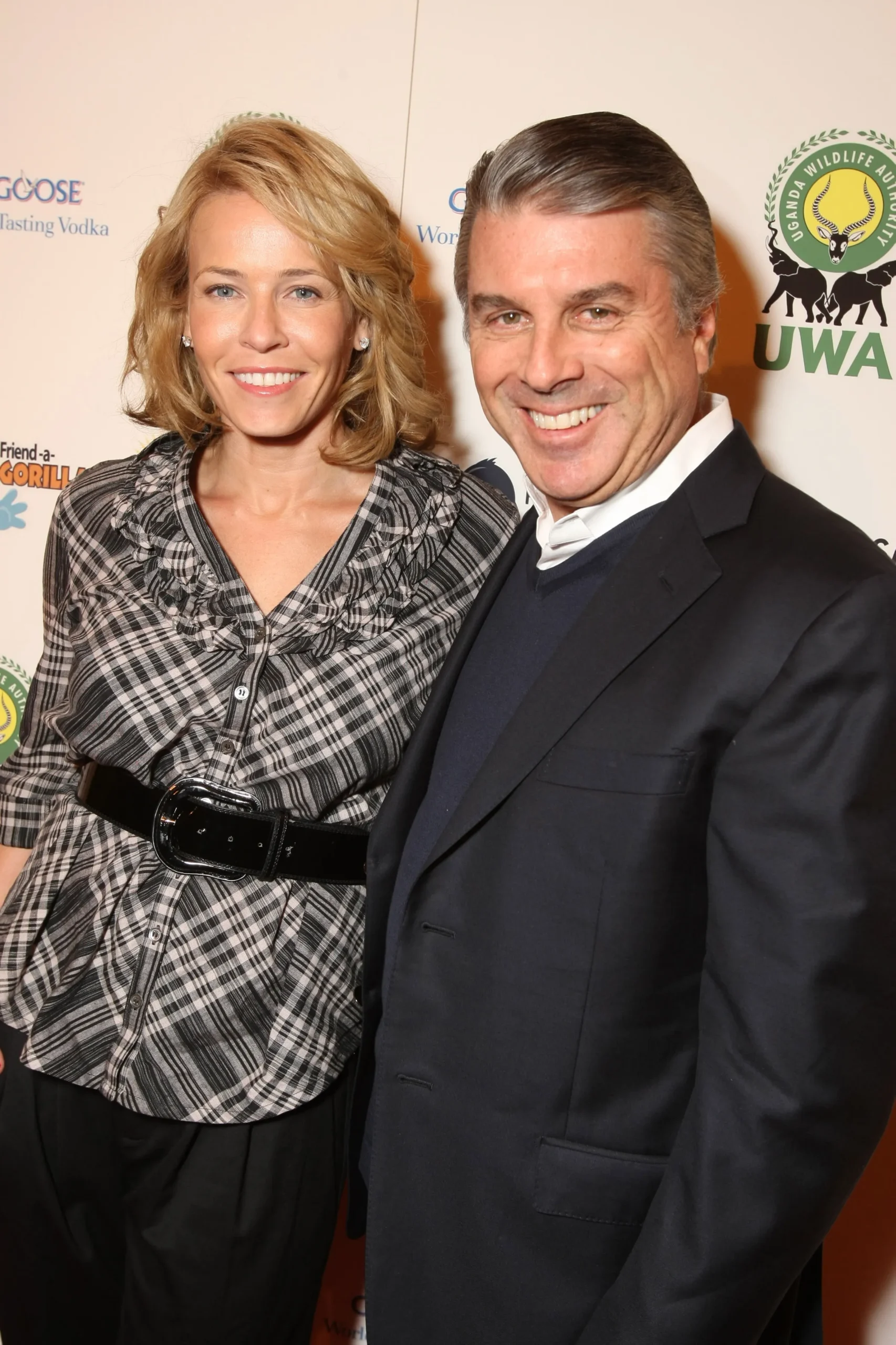 Chelsea Handler and then-boyfriend Ted Harbert smile together at a 2009 event.