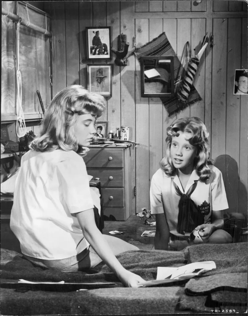 Hayley Mills as twins in the 1961 film The Parent Trap