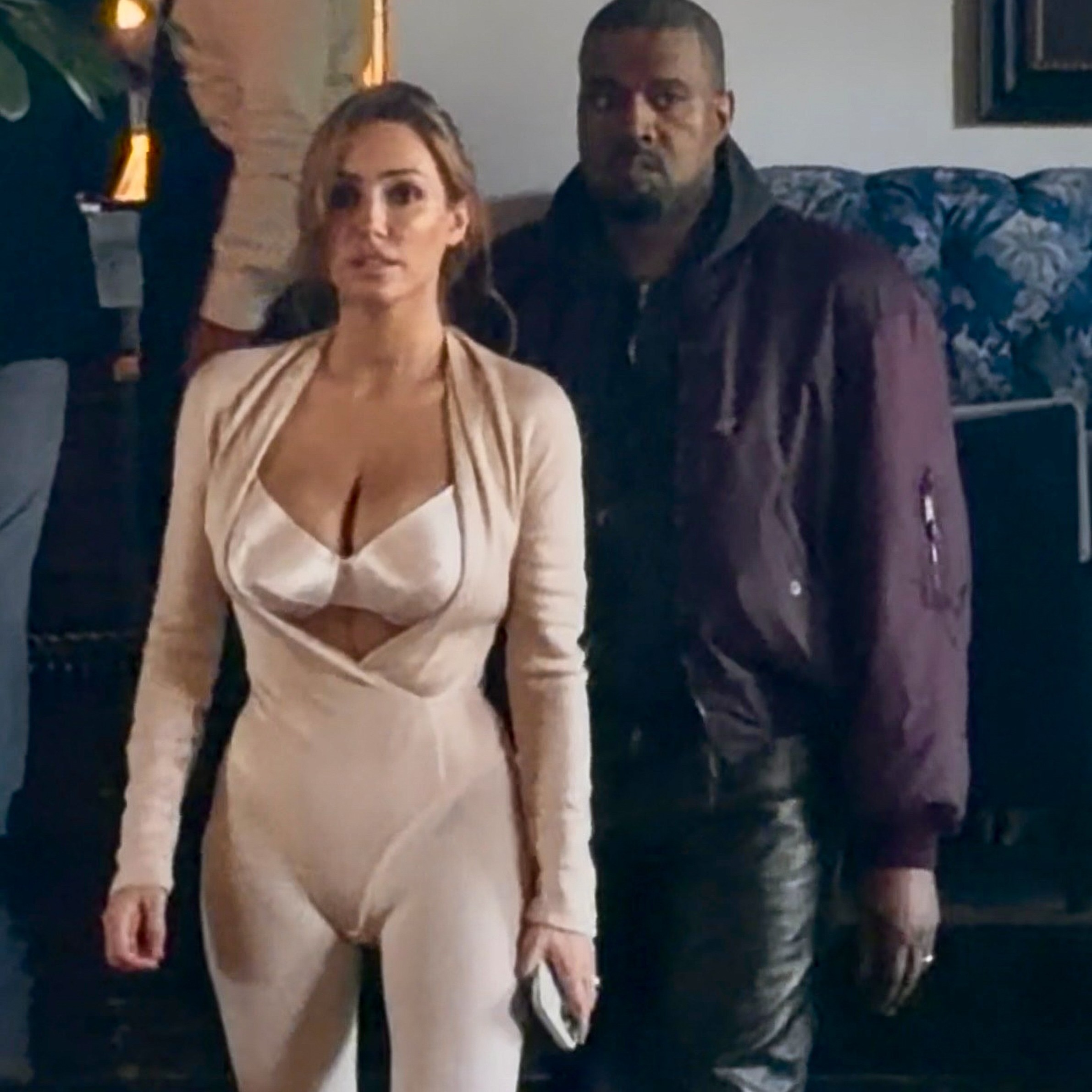 Censori once again rocked a skintight look at the Chateau Marmont with her husband, Kanye West, earlier this month. BACKGRID - Page Six