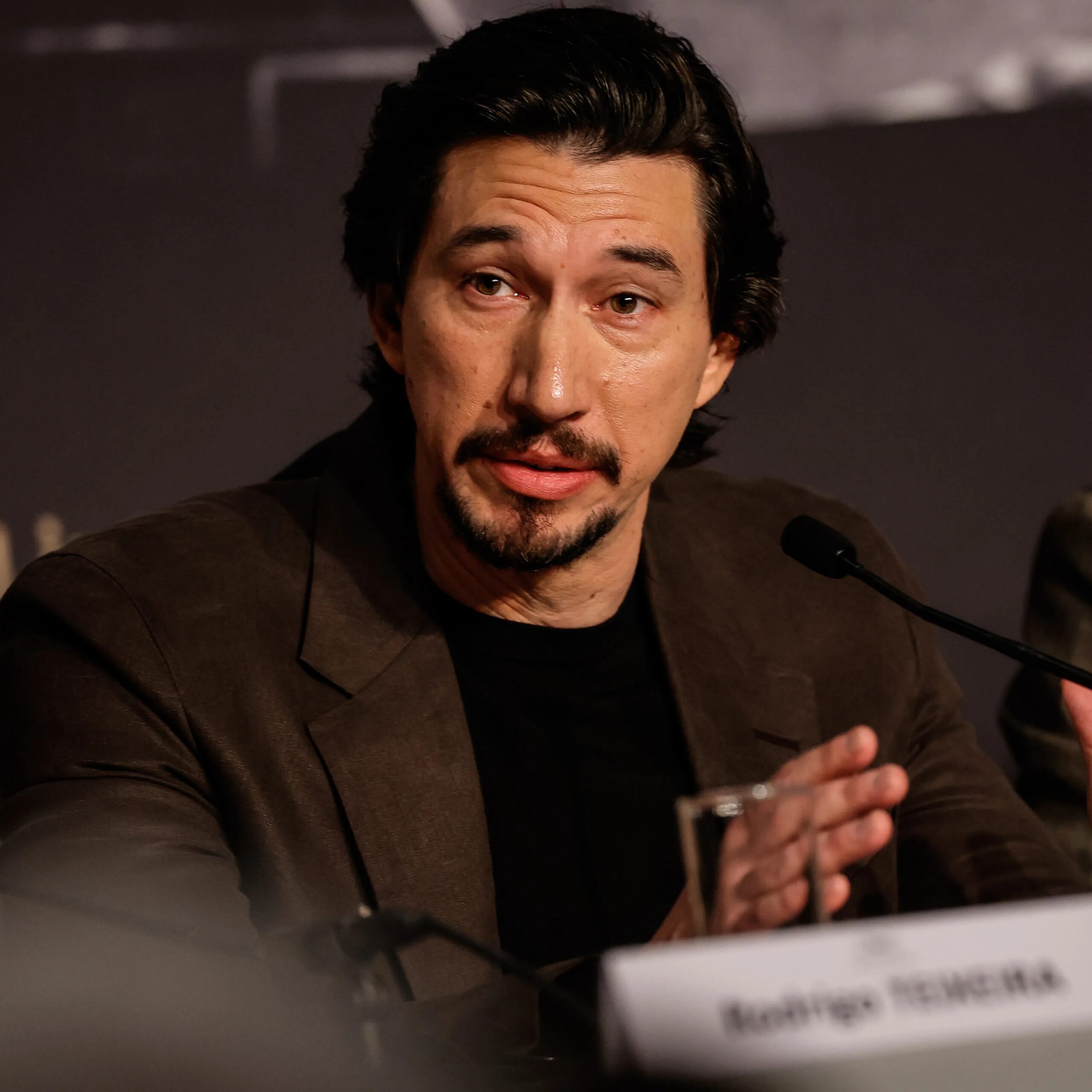 "I have no comment on any of that. I'm saving it all for my book," the actor (seen above at the press conference) quipped, per Variety. - Getty Images