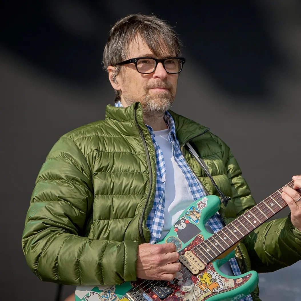 Rivers Cuomo, holding an electric guitar. - Sascha Ditscher/picture alliance/Getty Images