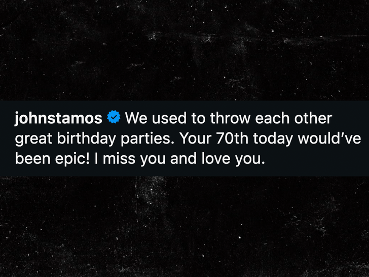 Screenshot of John Stamos' Instagram tribute to Bob Saget on his 70th birthday.