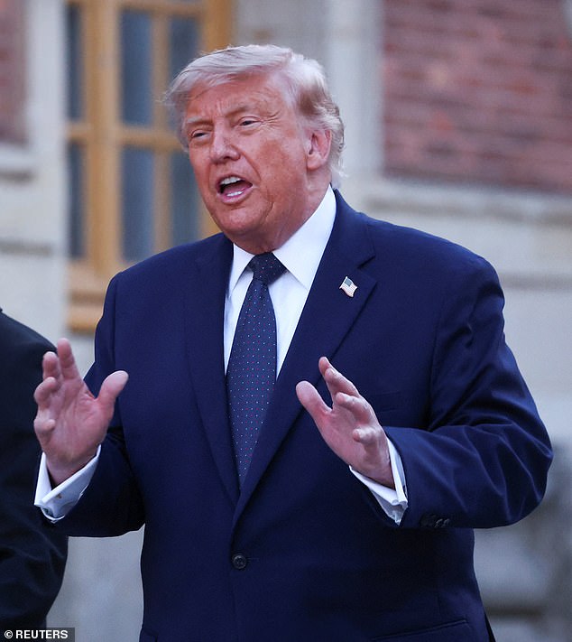 Donald Trump speaks amid the crisis at Downing Street after weighing in on Keir Starmer