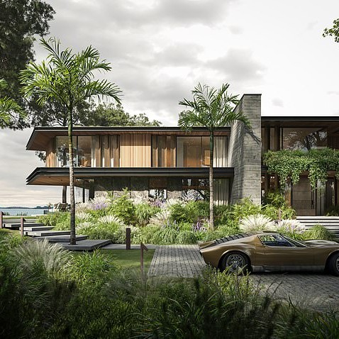 The five-bedroom property will have an open-plan kitchen and dining area, a double-height lounge, a jacuzzi, a cinema room, a home office, an entertainment bar and entertainment area, a wine store and a boot room - Daily Mail US