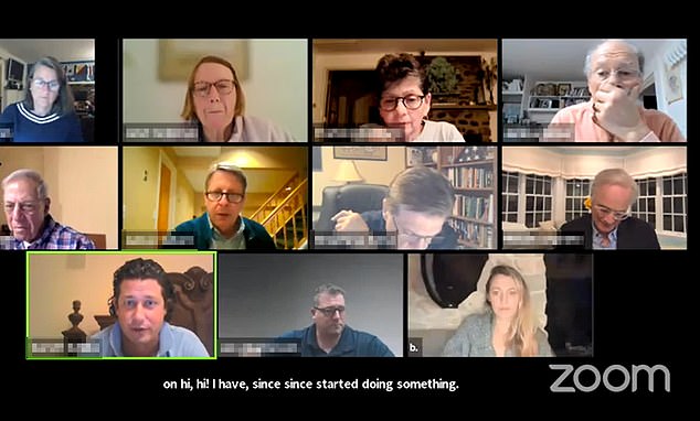 Screenshot from a June 2022 South Salem planning board meeting where the couple described plans for the property.