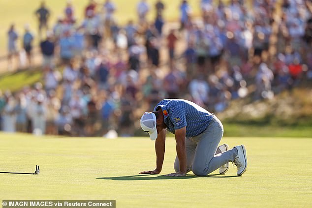 Sam Burns had a huge opportunity to birdie the 18th on Sunday but he missed by inches