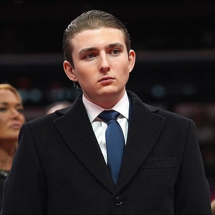 Barron Trump had slicked-back hair at his father's second inauguration on January 20, 2025. Barron became more politically active during the 2024 campaign, attending a Trump rally in Florida and advising his father on what podcasts to appear on - Daily Mail US