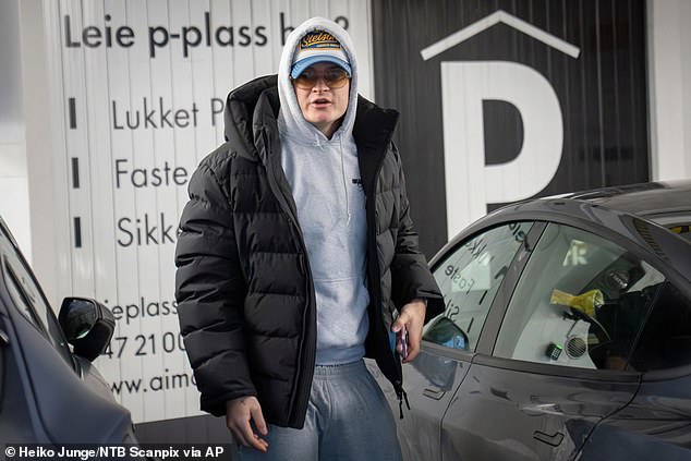 Marius Borg Hoiby on his way to a meeting with his lawyer in Oslo, in January