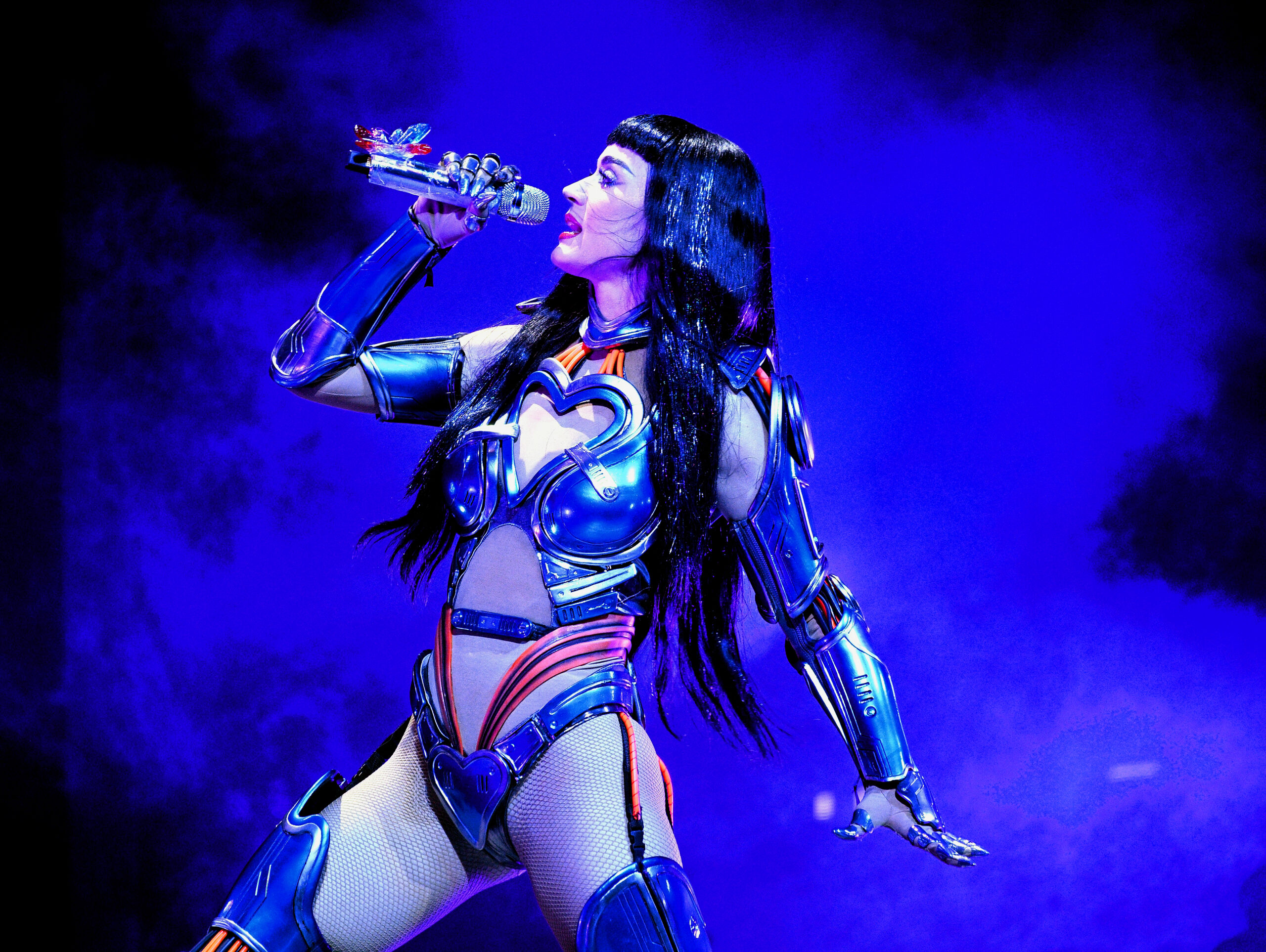 Katy Perry performs onstage during her Lifetimes tour; summer dates begin in Spain.