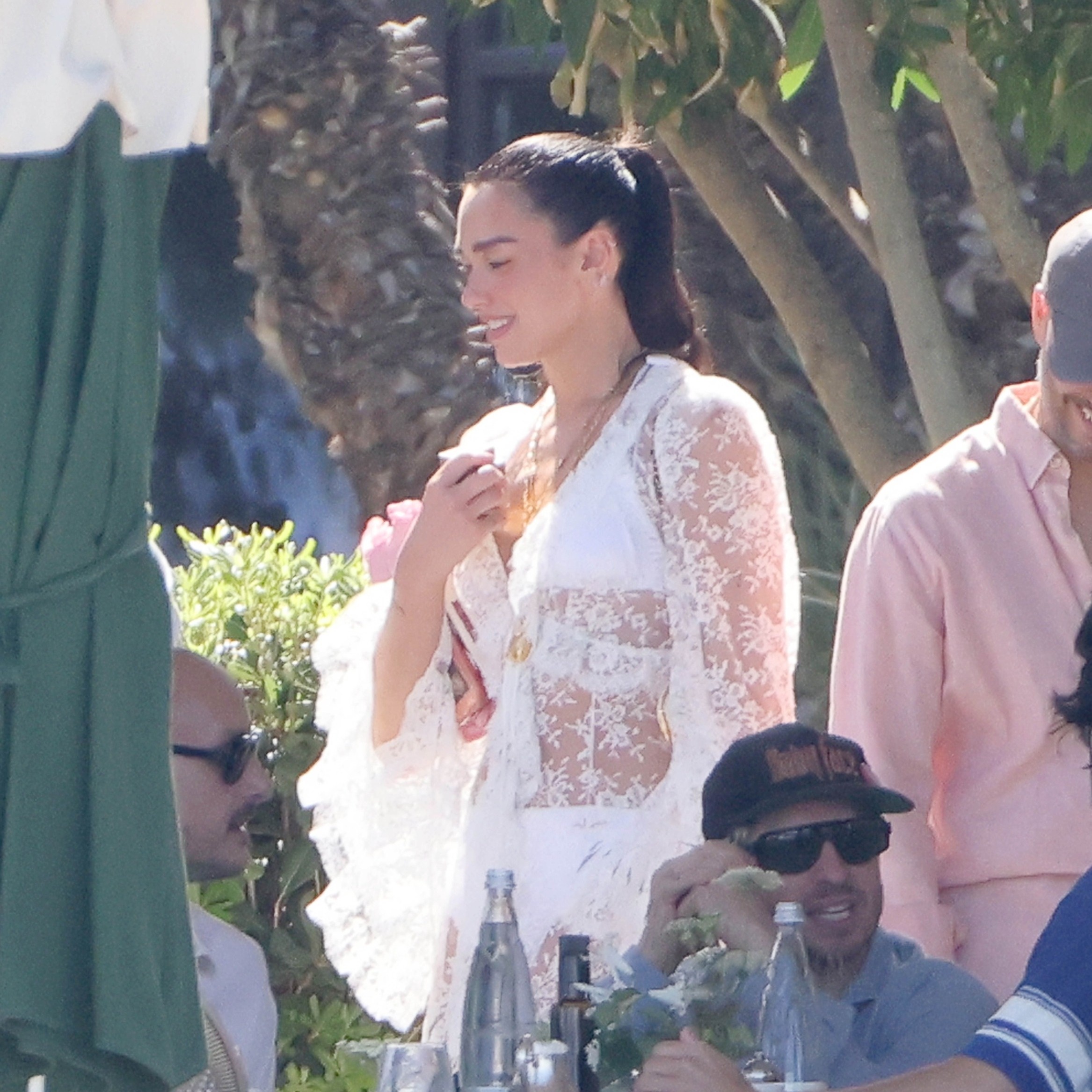 Dua Lipa glowed while continuing her wedding celebrations in Italy on Sunday. Pino/COBRA TEAM / BACKGRID - Page Six