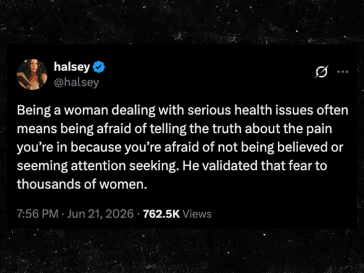 Screenshot of Halsey's follow-up X post criticizing Anthony Fantano.